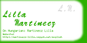 lilla martinecz business card
